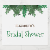 Vrijgezellenfeest winterboomtakken sparkling wijnetiket (Enkel label)