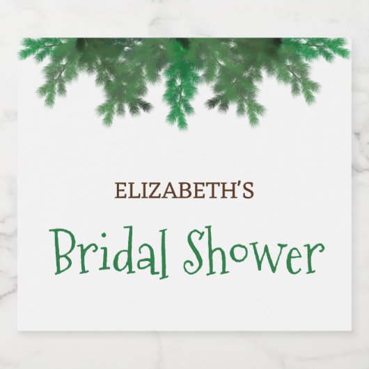 Vrijgezellenfeest winterboomtakken sparkling wijnetiket (Enkel label)