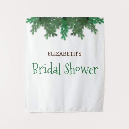 Vrijgezellenfeest winterboomtakken wandkleed (Voorkant)