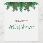 Vrijgezellenfeest winterboomtakken wijn etiket (Enkel label)