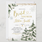 Vrijgezellenfeest winterbosnaaldbomen uitnodigen kaart (Voorkant)