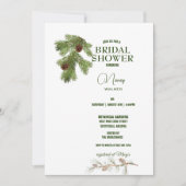 Vrijgezellenfeest winterpijn en pijnbomen kaart (Voorkant)