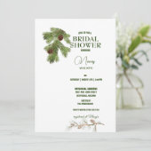 Vrijgezellenfeest winterpijn en pijnbomen kaart (Staand voorkant)