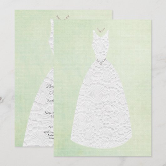 Vrijgezellenfeest Wit-bruiddress Kaart (Voorkant / Achterkant)