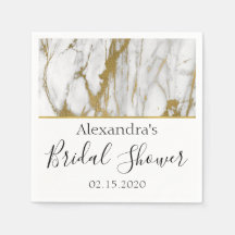 Vrijgezellenfeest Wit en Goud Elegant Marmer