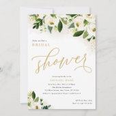 Vrijgezellenfeest Wit en Goud Waterverf Kaart (Voorkant)