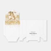 Vrijgezellenfeest wit goud glitter ballon bedankt bedankdoosjes (Uitgevouwen)