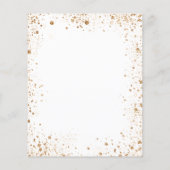 Vrijgezellenfeest wit goud glitter budget uitnodig flyer (Achterkant)