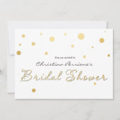 VRIJGEZELLENFEEST Wit Gouden Folie Moderne Kaart U (Voorkant)