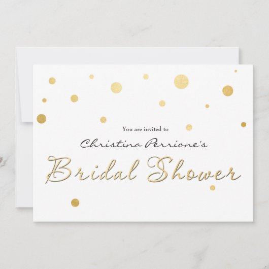 VRIJGEZELLENFEEST Wit Gouden Folie Moderne Kaart U (Voorkant)