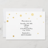 VRIJGEZELLENFEEST Wit Gouden Folie Moderne Kaart U (Achterkant)