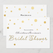 VRIJGEZELLENFEEST Wit Gouden Folie Moderne Kaart U (Voorkant / Achterkant)