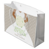 Vrijgezellenfeest wit trouwjurk wit rozen groot cadeauzakje (Achterkant Gekanteld)