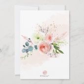 Vrijgezellenfeest Witte Blush Pink Peonies Kaart (Achterkant)