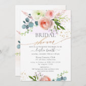 Vrijgezellenfeest Witte Blush Pink Peonies Kaart (Voorkant / Achterkant)