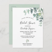 Vrijgezellenfeest witte eucalyptusbruine elegant briefkaart (Voorkant / Achterkant)