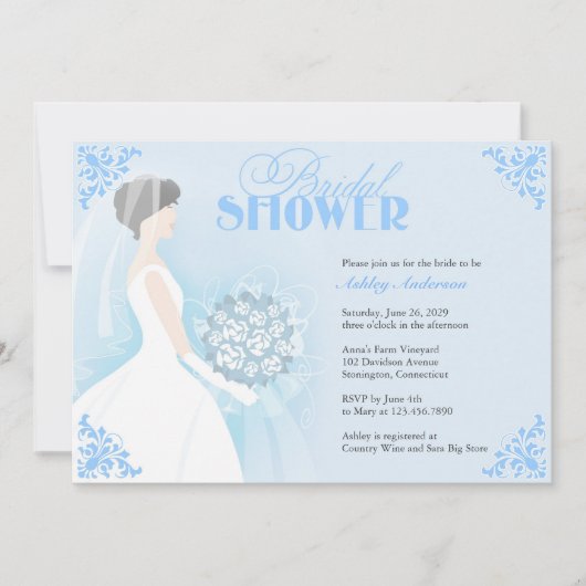 Vrijgezellenfeest witte jurk platte uitnodiging (Voorkant)