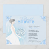 Vrijgezellenfeest witte jurk platte uitnodiging (Voorkant / Achterkant)