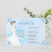 Vrijgezellenfeest witte jurk platte uitnodiging (Staand voorkant)