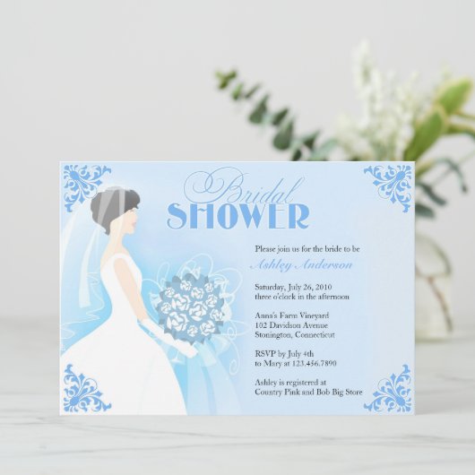 Vrijgezellenfeest witte jurk platte uitnodiging (Staand voorkant)