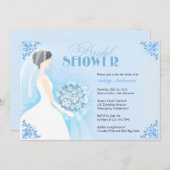 Vrijgezellenfeest witte jurk platte uitnodiging (Voorkant / Achterkant)