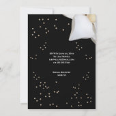 Vrijgezellenfeest Witte Magnolia Elegant Zwart Kaart (Achterkant)