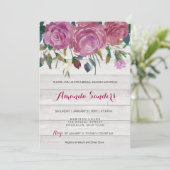 vrijgezellenfeest witte roos florale  kaart (Staand voorkant)