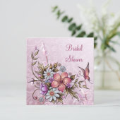 Vrijgezellenfeest Witte roze bloem Kaart (Staand voorkant)