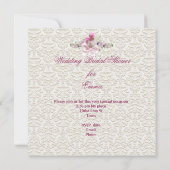  Vrijgezellenfeest Witte roze korset Kaart (Achterkant)