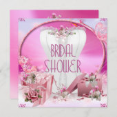 Vrijgezellenfeest  witte roze korset kaart (Voorkant / Achterkant)