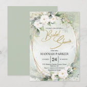 Vrijgezellenfeest witte rozen kaart (Voorkant / Achterkant)