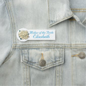 Vrijgezellenfeest witte rozen naamplaatje (In situ)