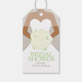 Vrijgezellenfeest witte rozen repetitie bruiloft cadeaulabel (Voorkant)