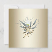 Vrijgezellenfeest, Witte Tulpen, Goud Kaart (Achterkant)