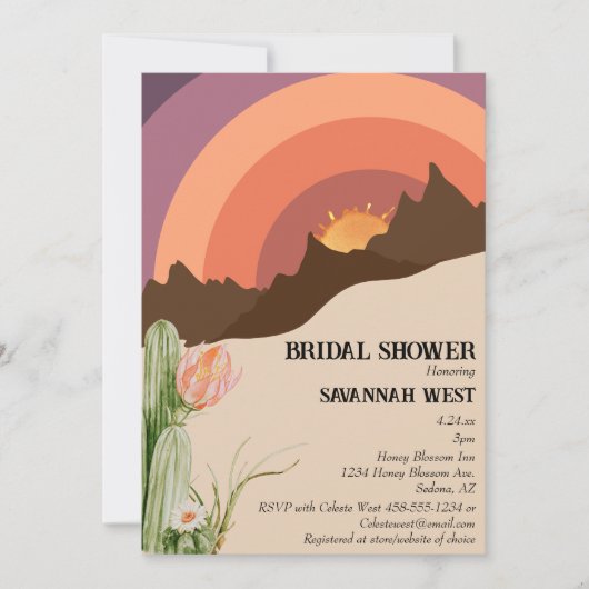 Vrijgezellenfeest woestijnbestemming kaart (Voorkant)