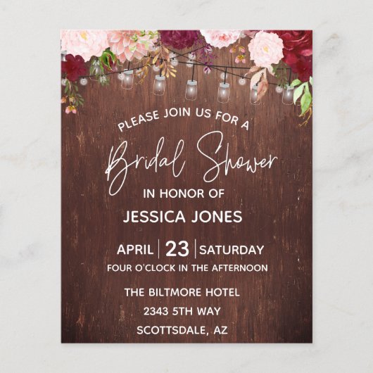 Vrijgezellenfeest Wood Burgundy Blush Pink Mason J (Voorkant)