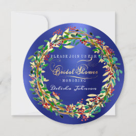 Vrijgezellenfeest Woodland Cobalt Floral Green Gol Kaart