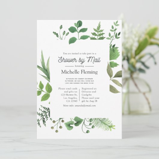 Vrijgezellenfeest Woodland Forest Greenery per Mai Kaart (Staand voorkant)