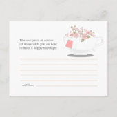 Vrijgezellenfeest Woorden van Kaart Floral Teacup (Achterkant)