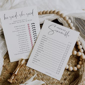 Vrijgezellenfeest Word Scramble & Trivia Game Kaar Kaart