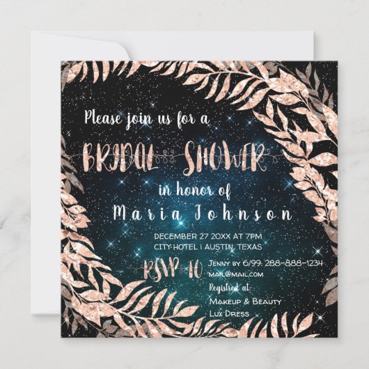 Vrijgezellenfeest Wreated Roos Gold Blue Sky Blauw Kaart (Voorkant)