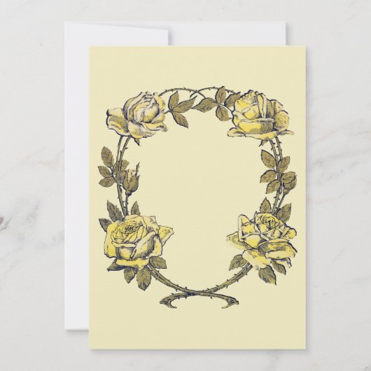  Vrijgezellenfeest, Yellow Garden Roos krans Kaart (Achterkant)