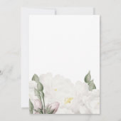 Vrijgezellenfeest Zacht witte rozen Kaart (Achterkant)