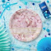 Vrijgezellenfeest Zacht Zomer Roze Hydrangea Glitt Papieren Bordje (Feest)