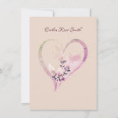 Vrijgezellenfeest, zalm Waterverf Kaart (Achterkant)