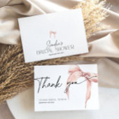 Vrijgezellenfeest Ze bindt de knoop blush roze Bedankkaart