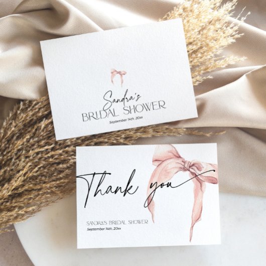 Vrijgezellenfeest Ze bindt de knoop blush roze Bedankkaart