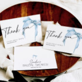 Vrijgezellenfeest Ze bindt de knoop stoffig blauw Bedankkaart