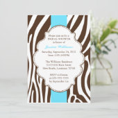 Vrijgezellenfeest Zebra Print Kaart (Staand voorkant)