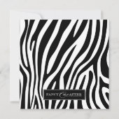 Vrijgezellenfeest Zebra Print Kaart (Achterkant)